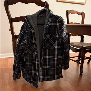 Wolverine Black and Gray Plaid Shirt Jacket
